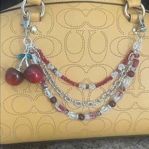 Elegant Cherry Red Purse Charm